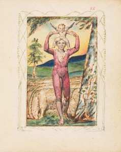 经验之歌：Frontispiece，c.1825 作者 威廉·布雷克